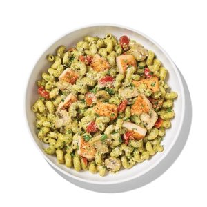Basil Pesto Cavatappi with Chicken - 39 grams of protein, 570 calories