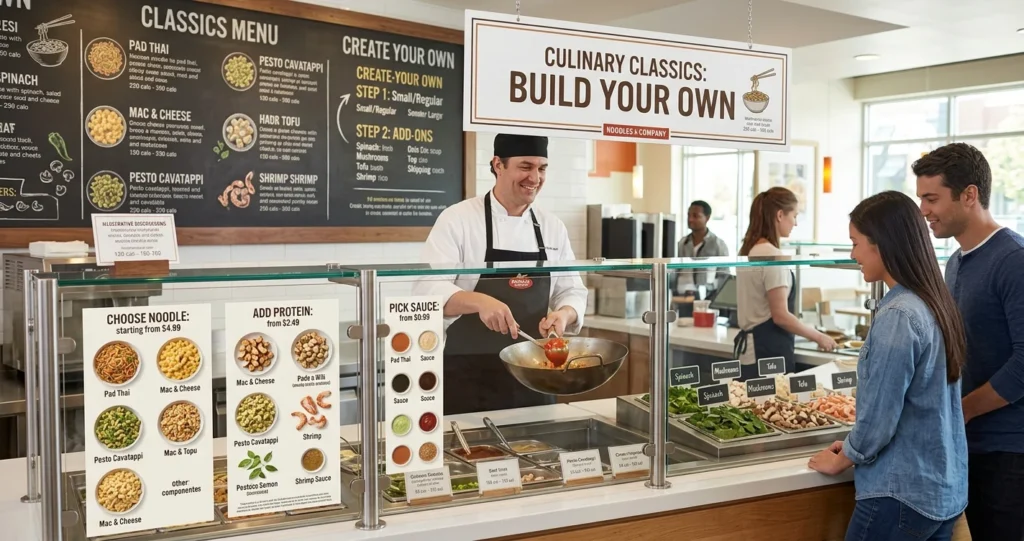 Culinary Classics Menu with price