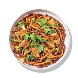 Japanese Pan Noodle with Chicken - 37 grams of protein, 460 calories.