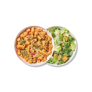 Rigatoni Rosa with Parmesan Chicken Duo